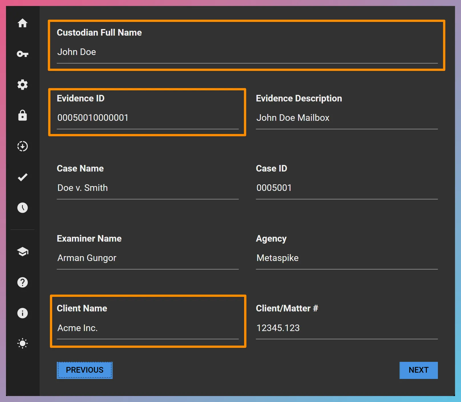 Output Container Base Name Fields
